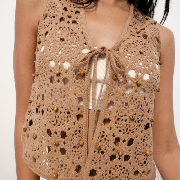 BEADED CROCHET TOP - Picture 3 of 7